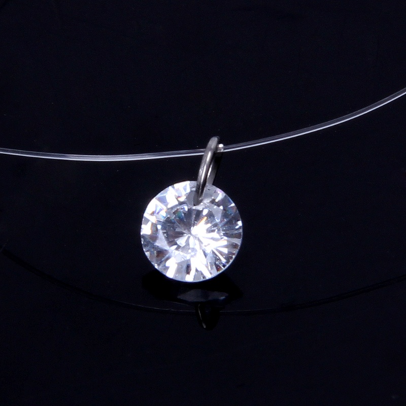 Vòng Cổ Choker Dây Câu Trong Suốt Đính Đá Zircon