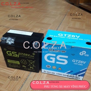 BÌNH ẮC QUY GS GTZ6V (6 THẤP XE GA) cho xe Abl 125, shmode, sh việt, lead mới