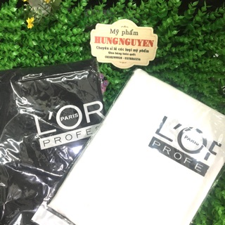  COMBO 2 KHĂN CẮT TÓC LOGO LOREAL (ĐEN /TRẮNG)