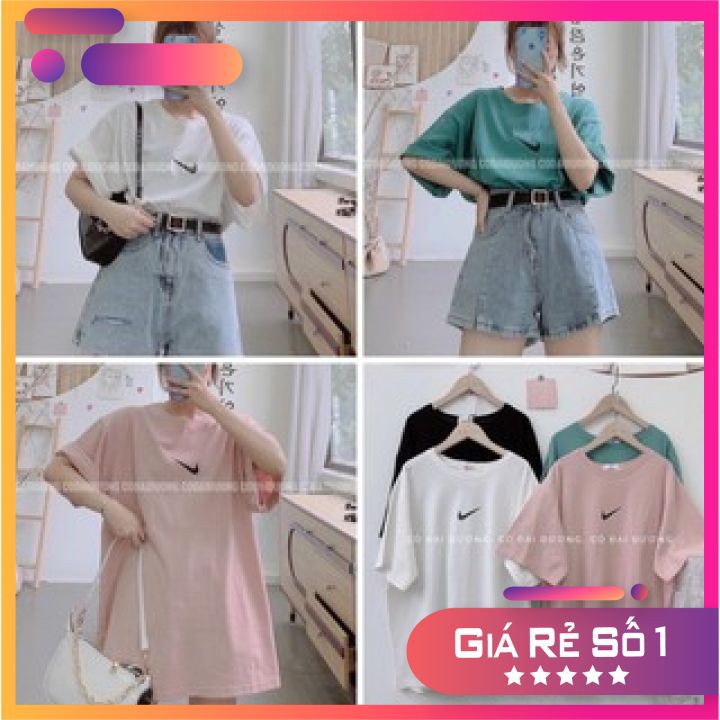 [Rẻ Vô Địch] Áo Thun Tay Lỡ Unisex Thêu Logo Form Rộng Ảnh Thật Đủ Màu