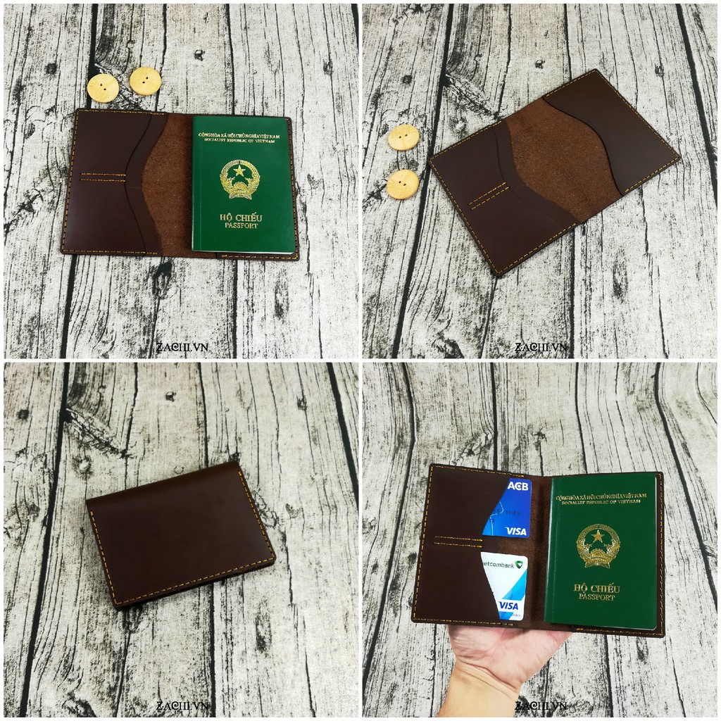 VÍ DA ĐỰNG PASSPORT - DA BO HANDMADE ZACHI