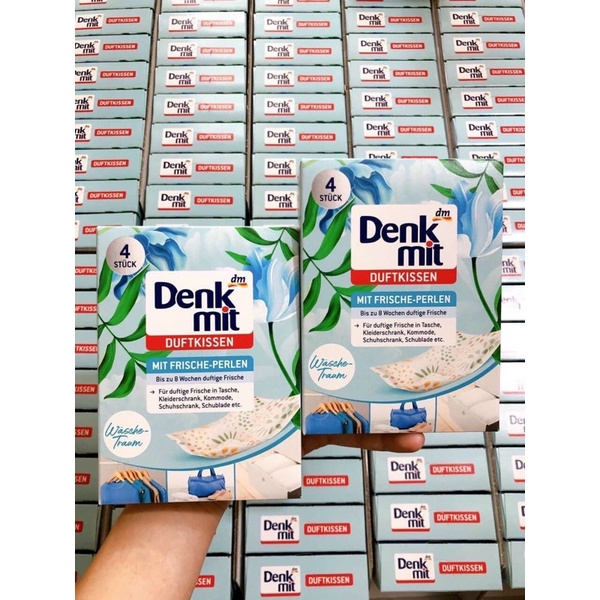 Túi thơm quần áo Denkmit, bỏ tủ giúp lưu hương và chống ẩm mốc quần áo, 4 gói