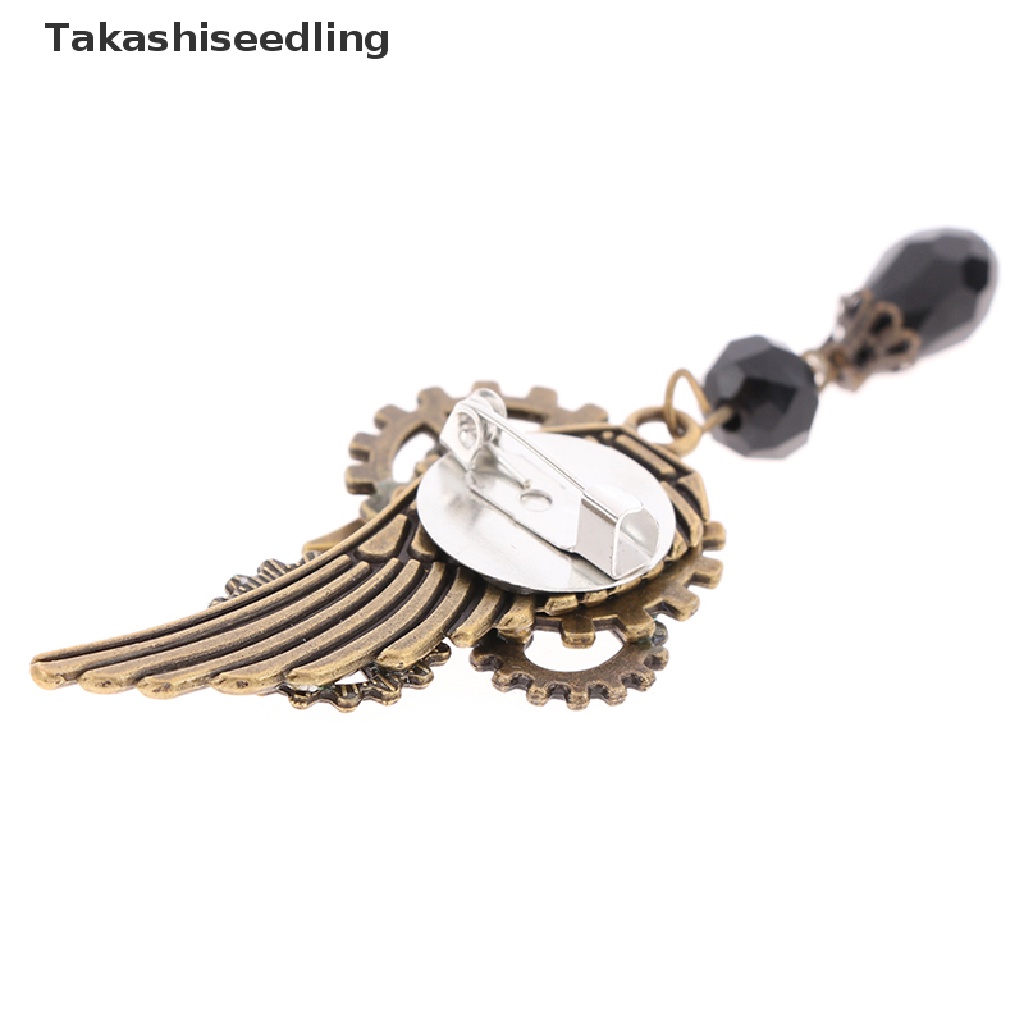 Ghim cài áo hình cánh bánh răng phong cách punk gothic cổ điển thời trang cho nam và nữ