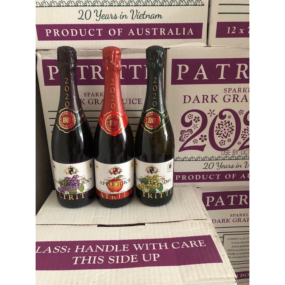 Nước ép nho Patritti nhập khẩu Úc