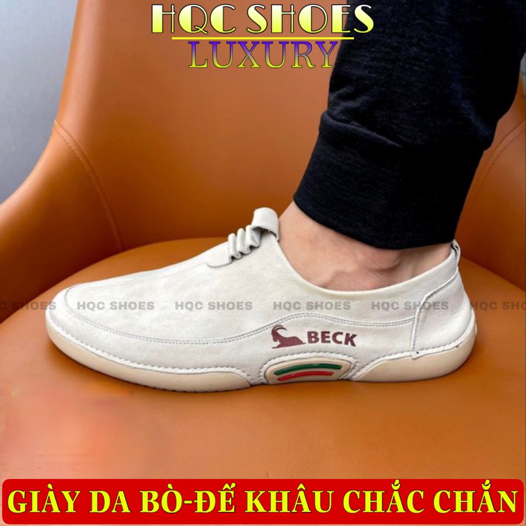 Giày da nam cao cấp da bò mềm mại phong cách trẻ trung năng động HQ833