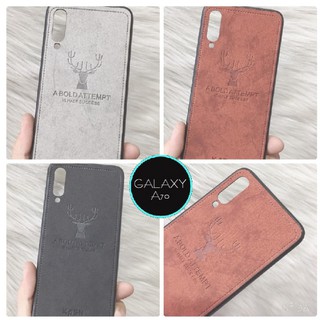 Ốp lưng vải jean mịn cho Samsung A70 2019 - Tặng kính cường lực