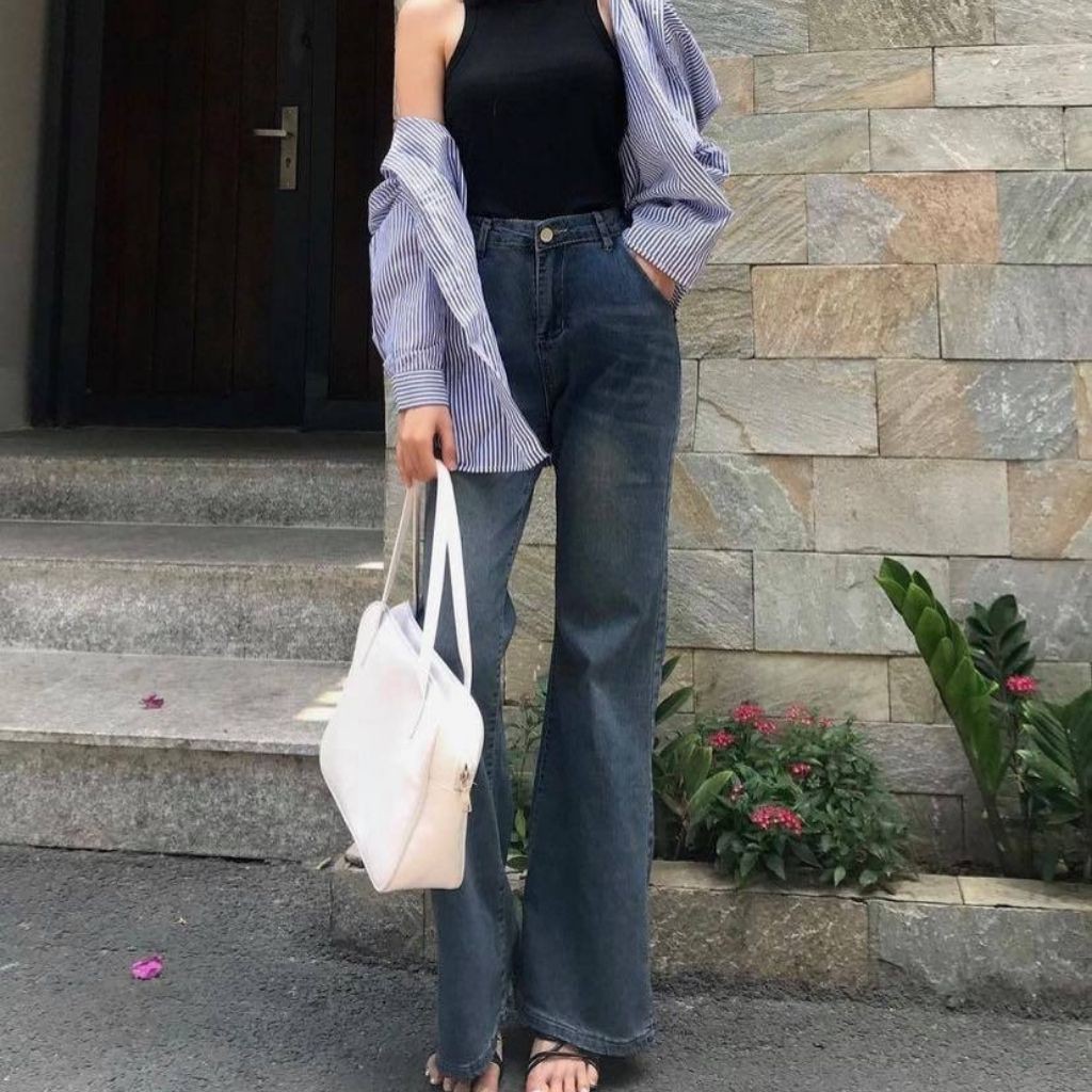 Quần Jeans Nữ Ống Loe Dimmy | HQ3064 | Lana Official