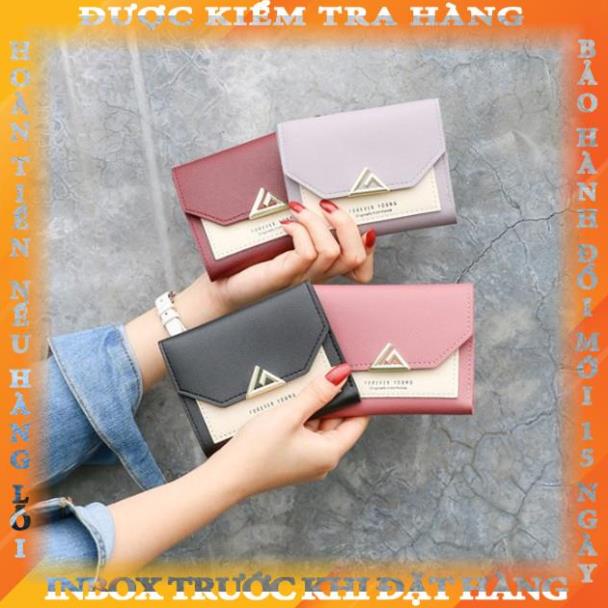 Ví Bóp Nữ Mini Cầm Tay FOREVER YOUNG Nhỏ Gọn Gấp 3 Bỏ Túi Nhiều Ngăn Tiện Dụng Dáng Đẹp Giá Rẻ FY06 - LUVACA chinhlay
