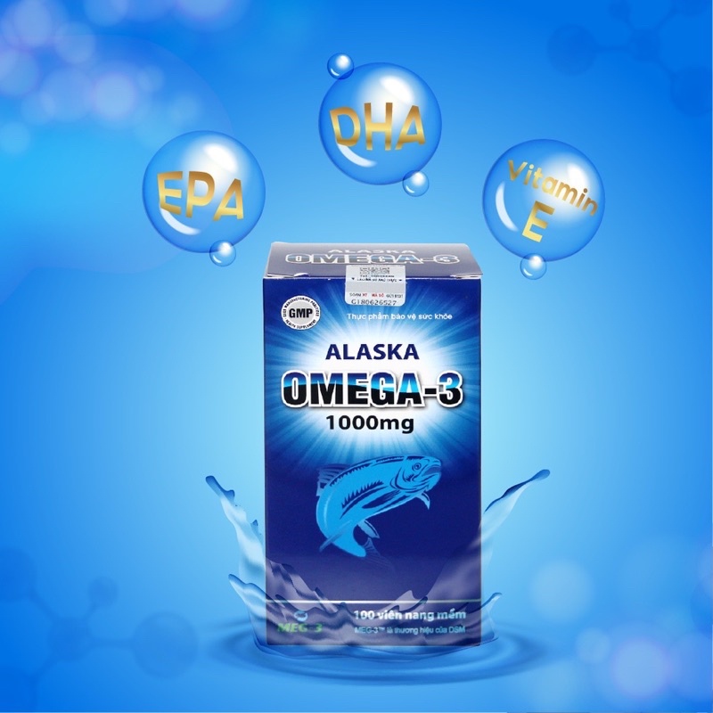 Dầu cá omega3 dạng viên của Alsaka tăng cường thị lực cho người lớn và trể em