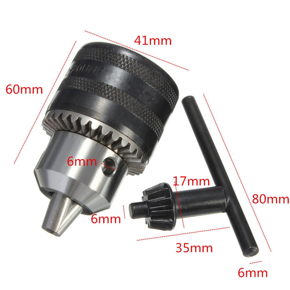 Đầu kẹp mũi khoan B16, không ren, đường kính lỗ 16mm, phạm vi kẹp 1.5 - 13 mm.
