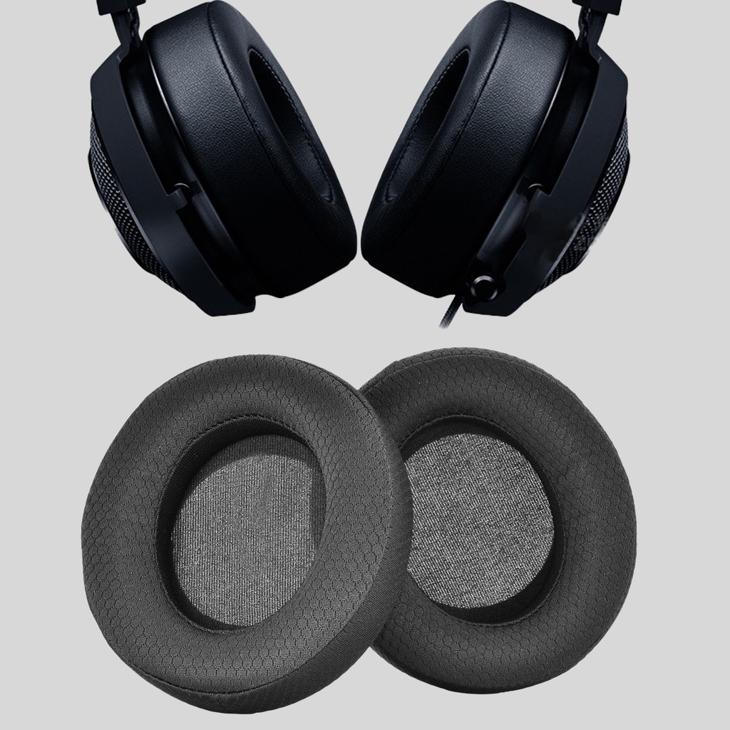 1 cặp đệm tai nghe bằng vải lưới thoáng khí thay thế cho Razer Kraken 7.1 V2 Pro