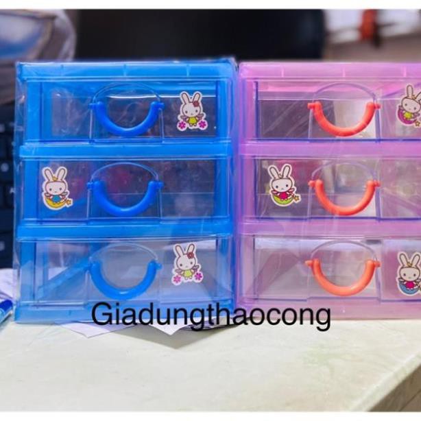 Tủ nhựa mini 3 tầng trong suốt NHẬP KHẨU ĐÀI LOAN 223B