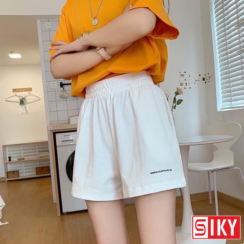 Quần đùi sporty thêu chữ KA Closet - Sliky