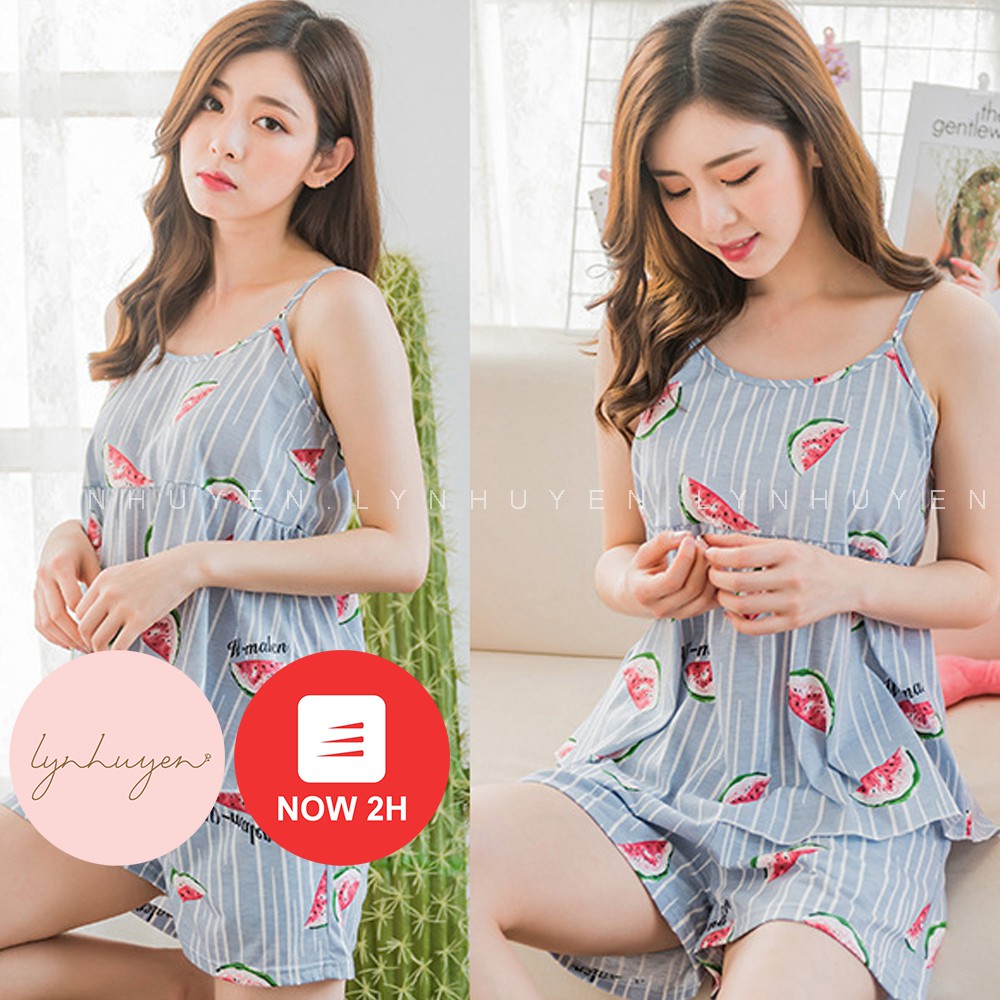 [Mã WASKT304 giảm 15% tối đa 30K đơn 99K] Bộ Ngủ Nữ 2 Dây Cotton Mùa Hè Thoáng Mát - 3 Màu - BN001 | BigBuy360 - bigbuy360.vn