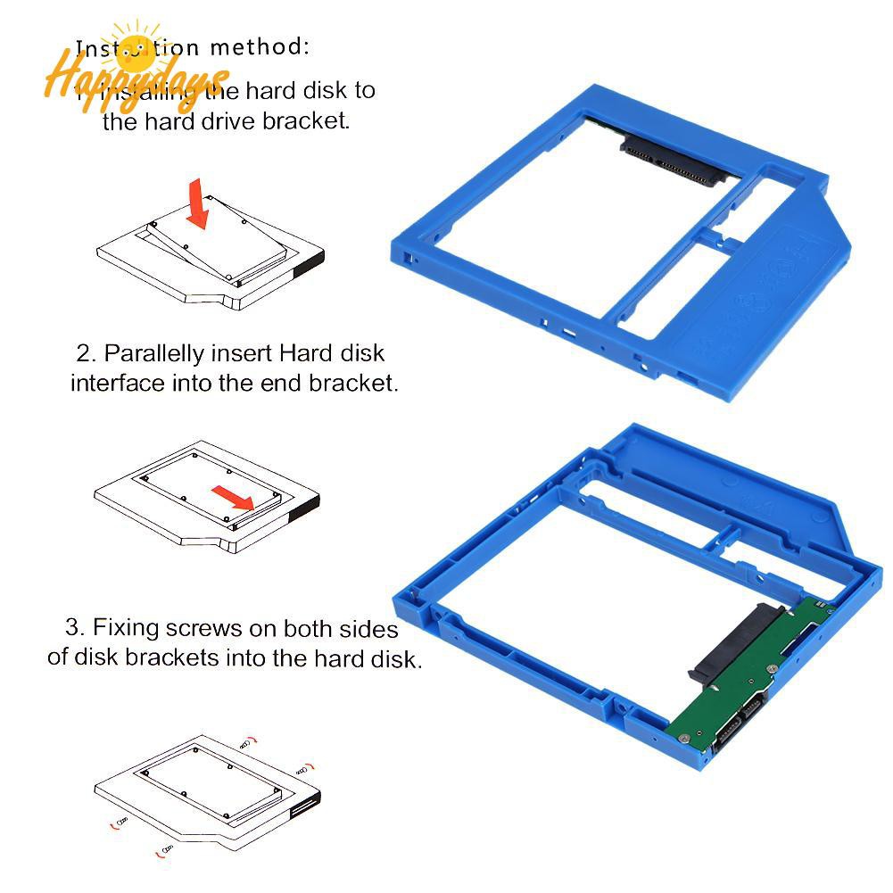 Khay Đựng Ổ Cứng Ssd Sata 3.0 Cd Dvd 9.0mm 2nd Hdd Caddy | BigBuy360 - bigbuy360.vn