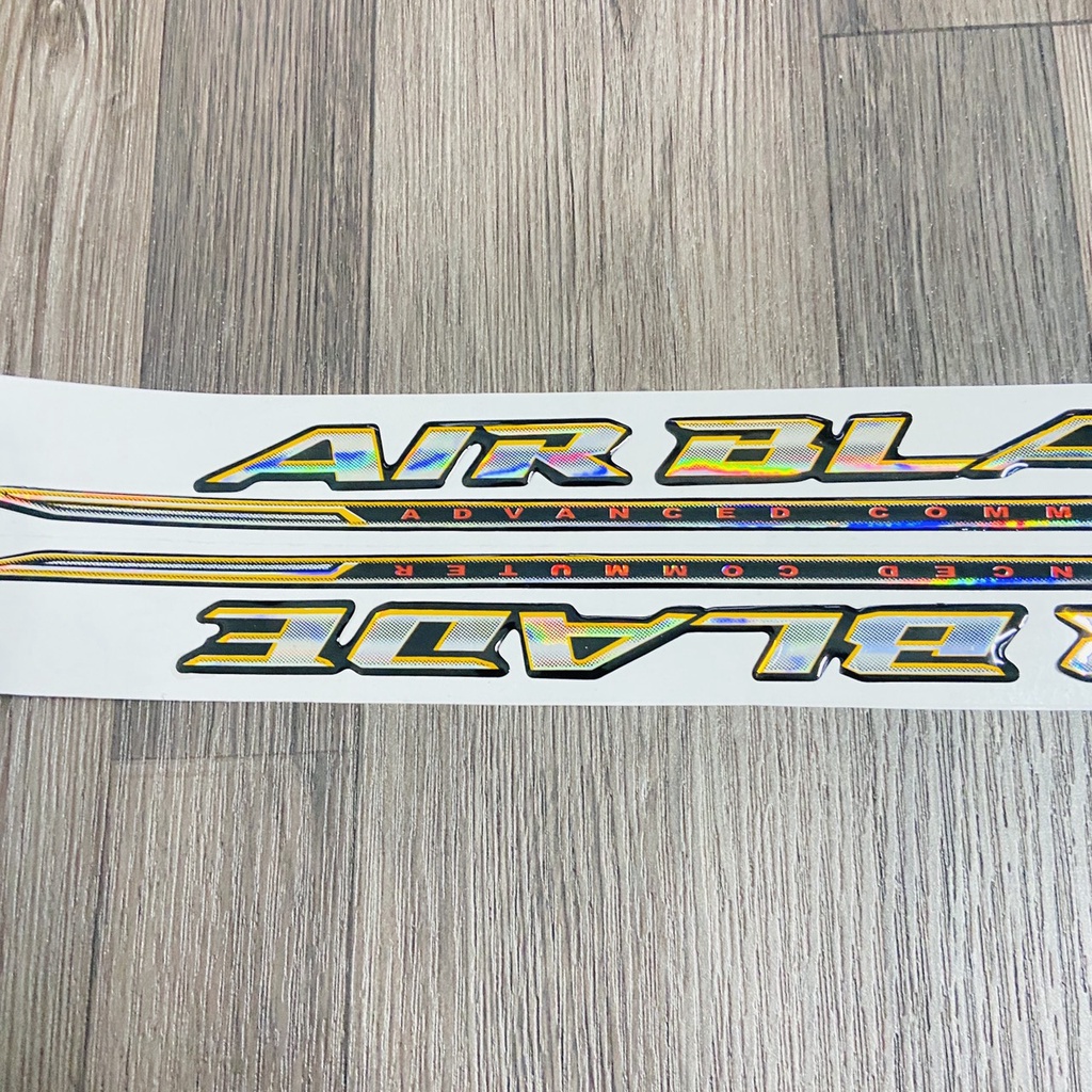 Bộ tem Air Blade chữ nổi dán trang trí dàn áo xe các đời 2007, 2008, 2009, 2010 ( Hàng linh kiện )