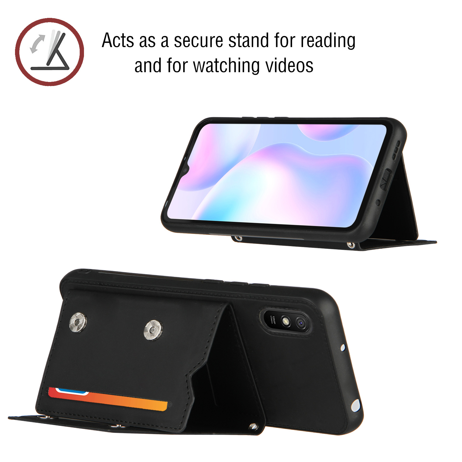 Bao Da Điện Thoại Mềm Màu Trơn Có Ngăn Đựng Thẻ Cho iPhone 14 13 pro max 13 Mini