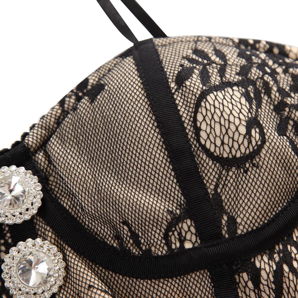 Áo Lót Hai Dây Nâng Ngực Cài Nút Trước Lấp Lánh Cho Nữ