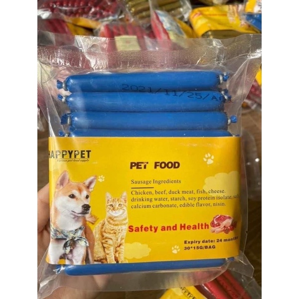 (Now ship 1 giờ) Xúc Xích Cho Chó Mèo Hamster Thú Cưng Dinh Dưỡng Giàu Vitamin, Đạm Bioline - HDPet Shop