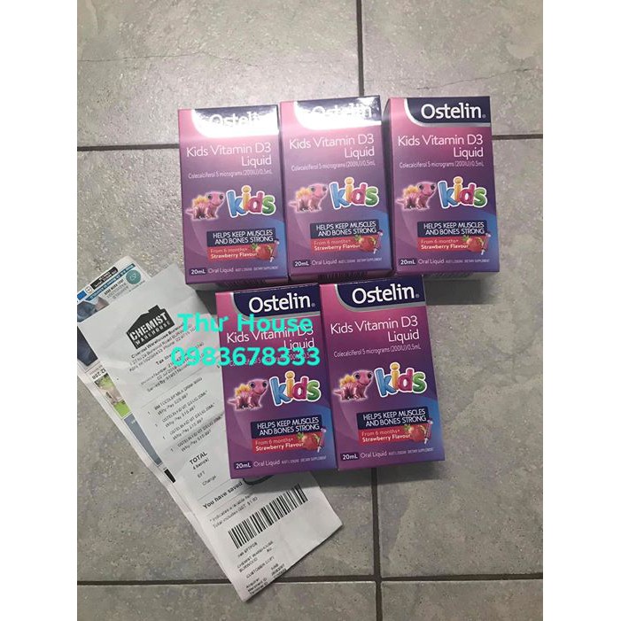 Ostelin Vitamin D3 Kid của Úc có bill