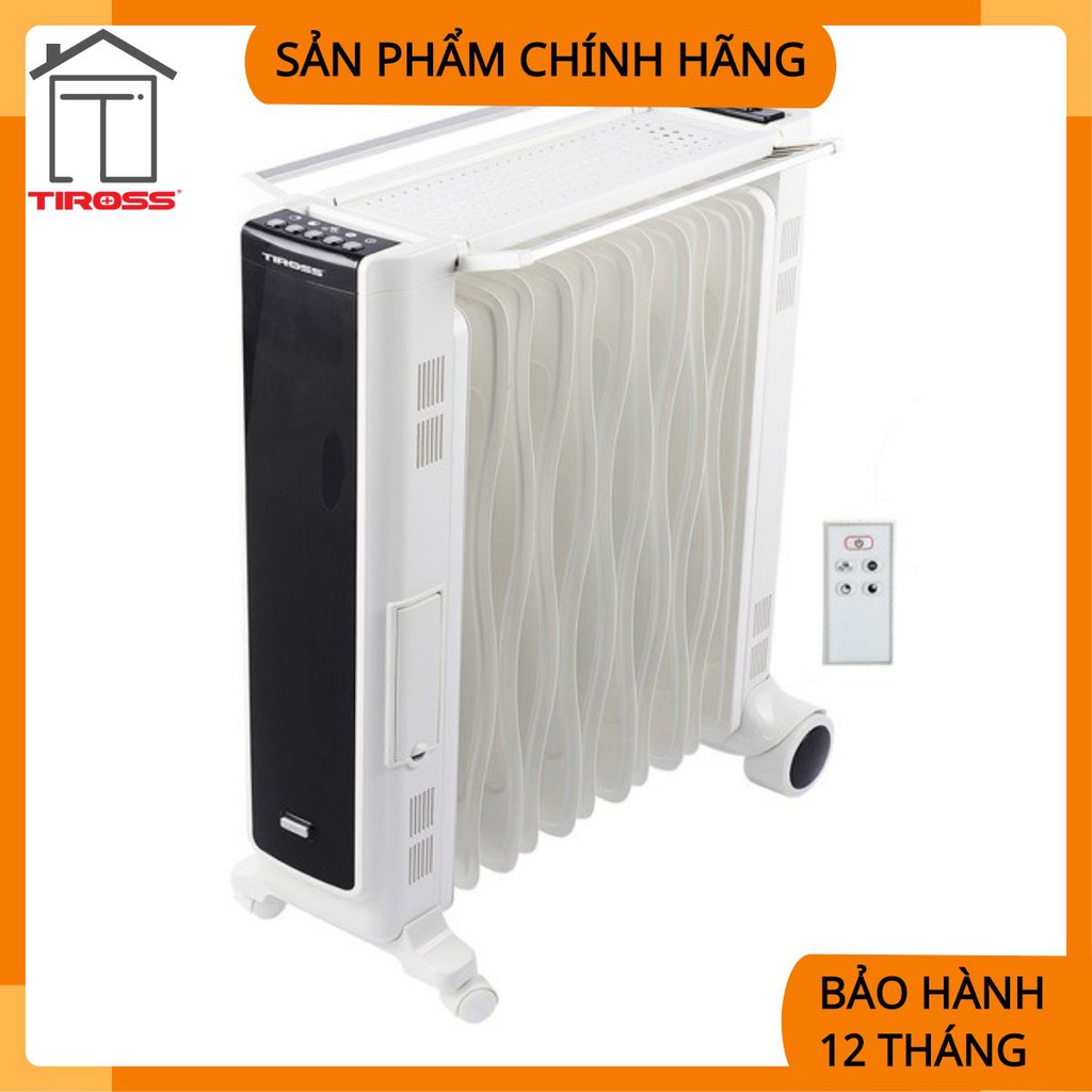 Lò sưởi dầu 11 thanh có hẹn giờ, giá phơi, hộp đựng nước tạo ẩm,điều khiển 2300W TS9212