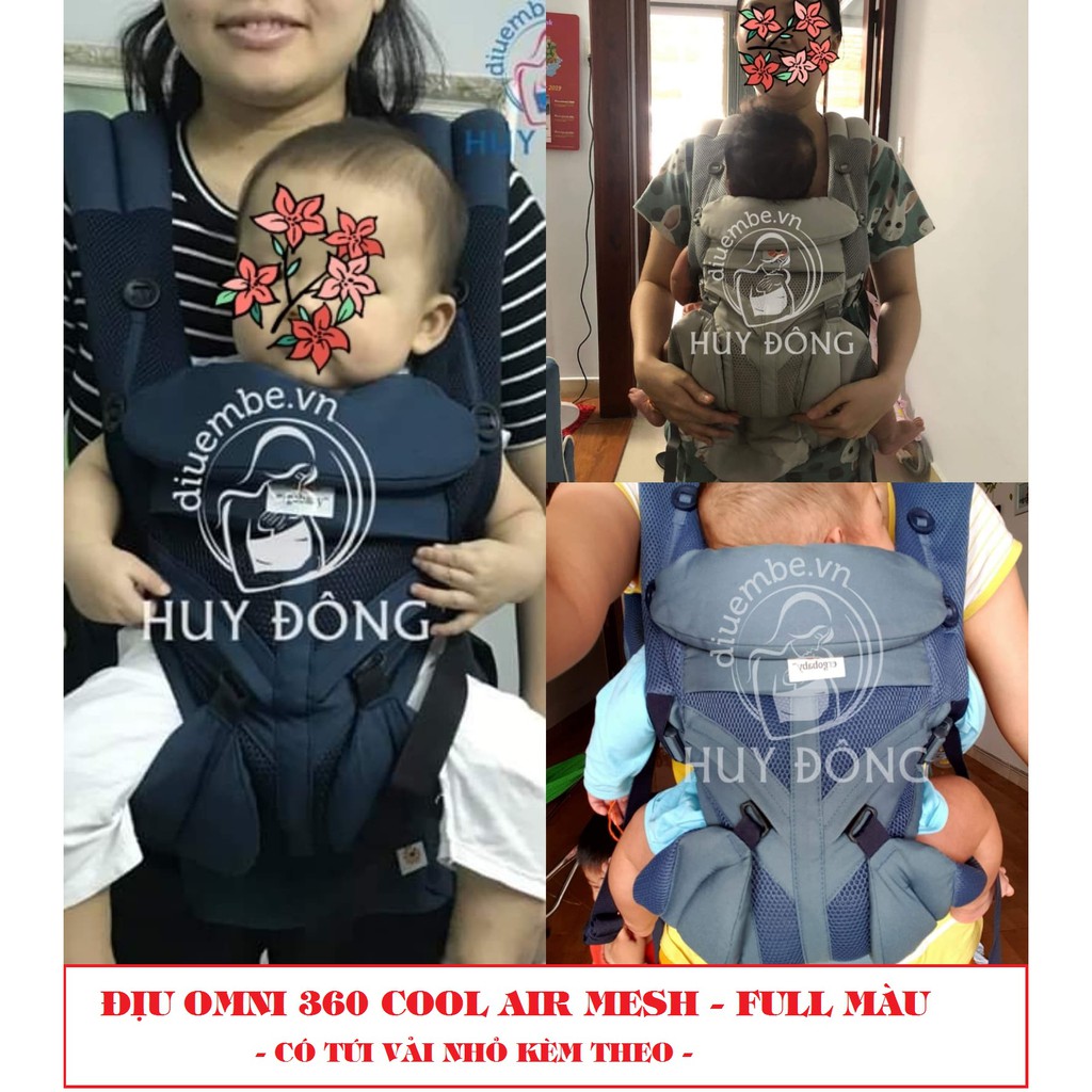 ĐỊU EM BÉ OMNI 360 COOL AIR MESH - XANH ĐEN