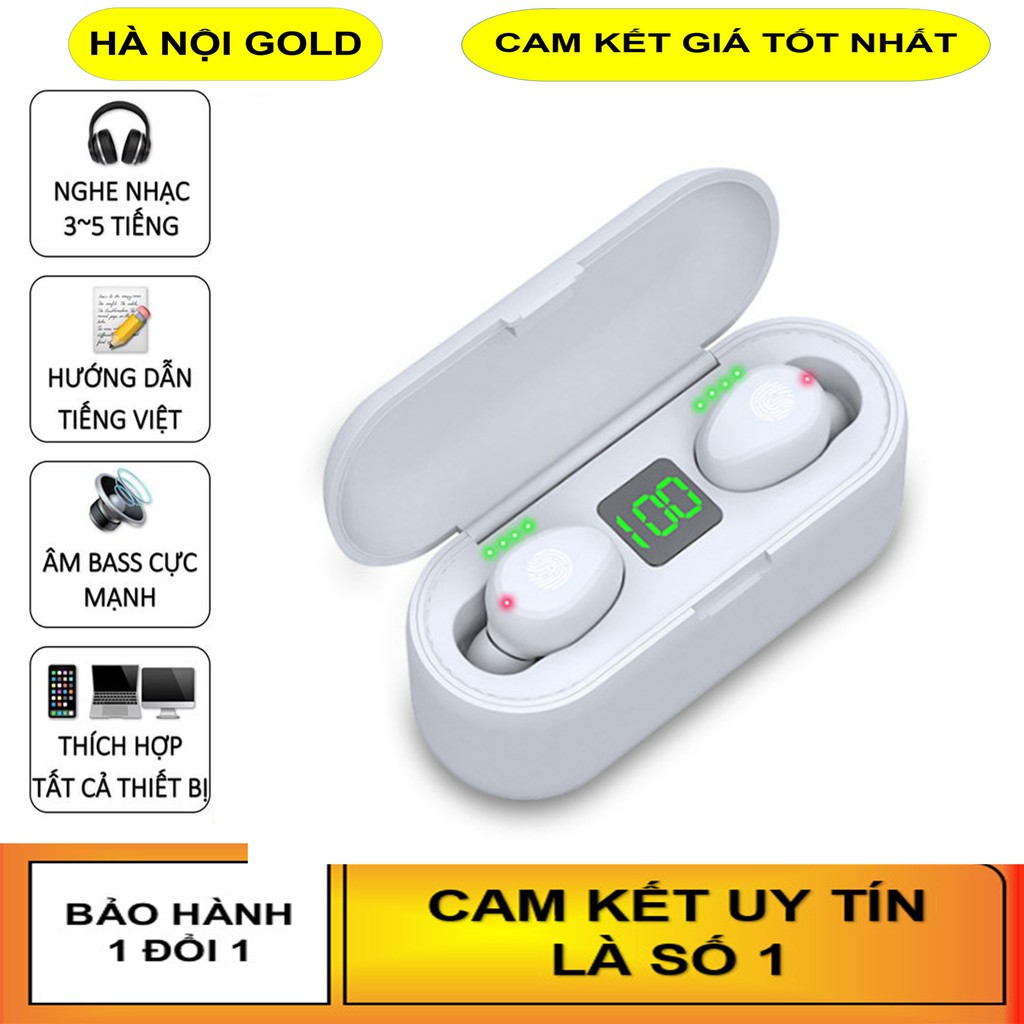 Tai Nghe Bluetooth Amoi F9 (Nhiều Bản), Tai Nghe Bluetooth 5.0, Tai Nghe Không Dây 5.0, Amoi F9, Amo