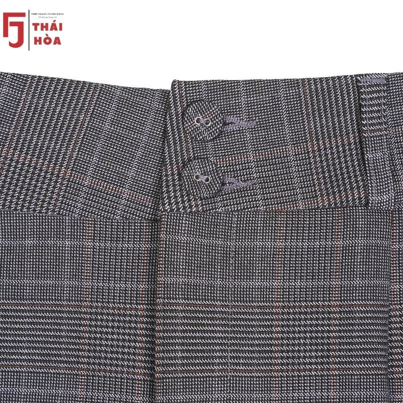 Quần tây nữ công sở 9 tấc 2 ly chìm đẹp kẻ caro Thái Hoà 2c221-02-01