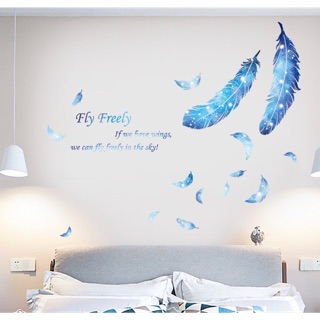 Decal dán tường lông vũ ms-18 -