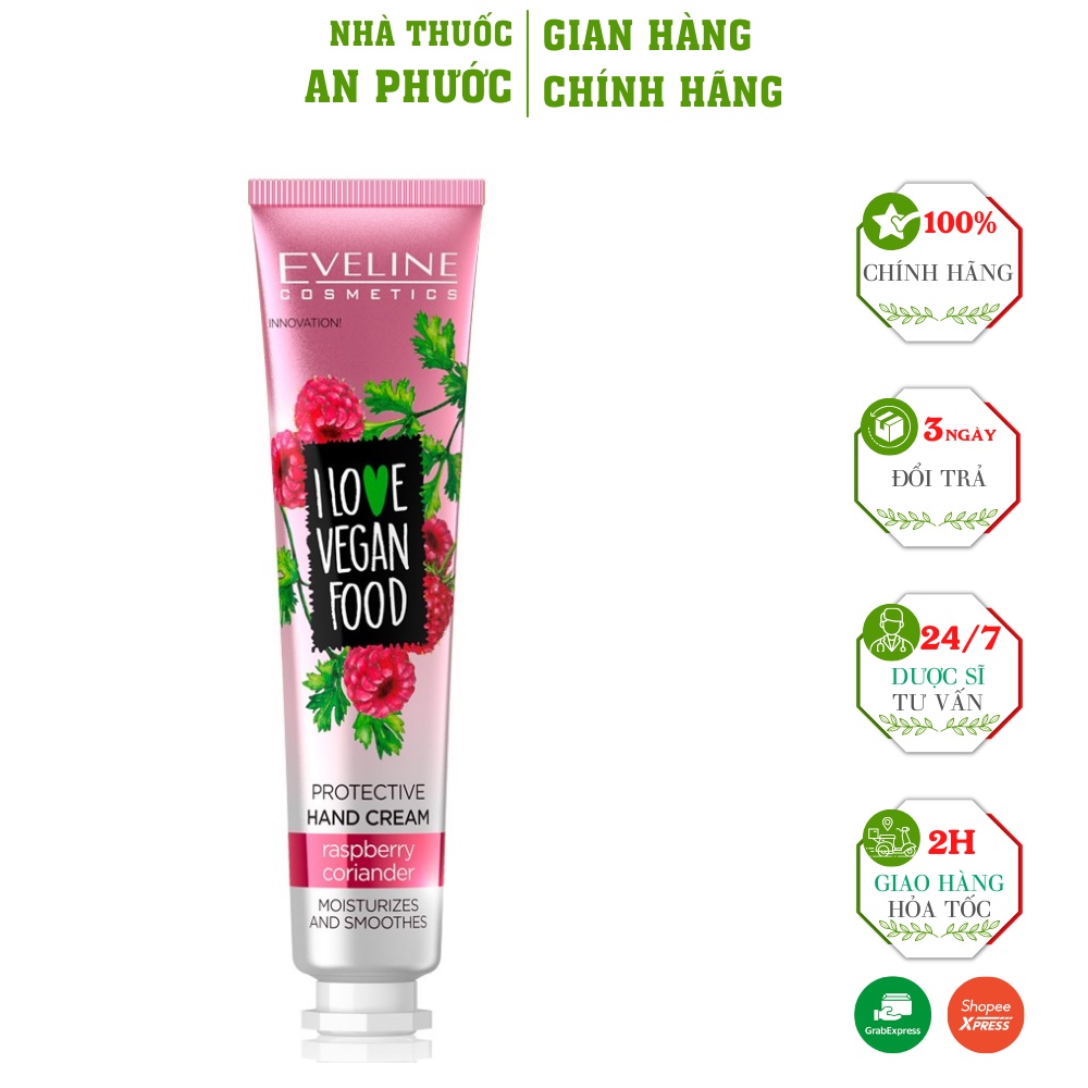 Kem dưỡng mềm da tay Eveline Vegan Food ⚡ CAM KẾT CHÍNH HÃNG ⚡ Chăm sóc da tay hiệu quả nhất