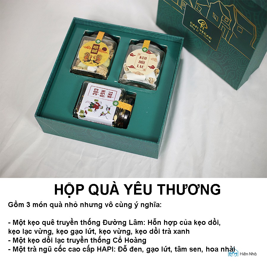 Hộp quà Tết 2021 tặng kèm Lì xì - Set quà Tết phong cách Phật Giáo - Hiên Nhà