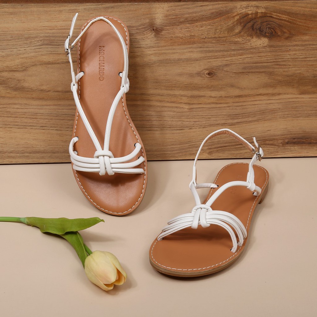 [Mã BMBAU50 giảm 7% tối đa 50K đơn 99K] Mochardo - Sandal bệt dây mảnh kiểu thắt nơ AG-27