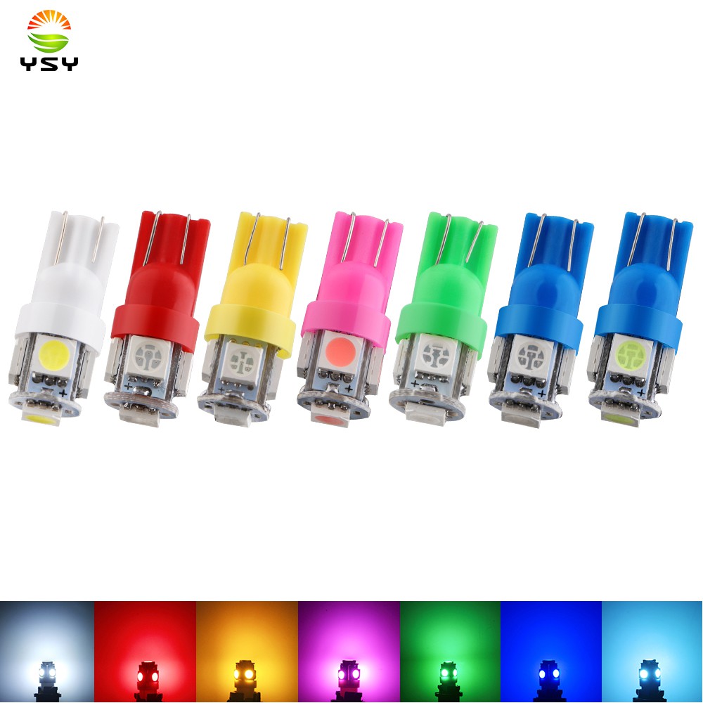 Đèn LED W5W T10 5050 5SMD 12V 24V 194 168 Dành Cho Xe Hơi