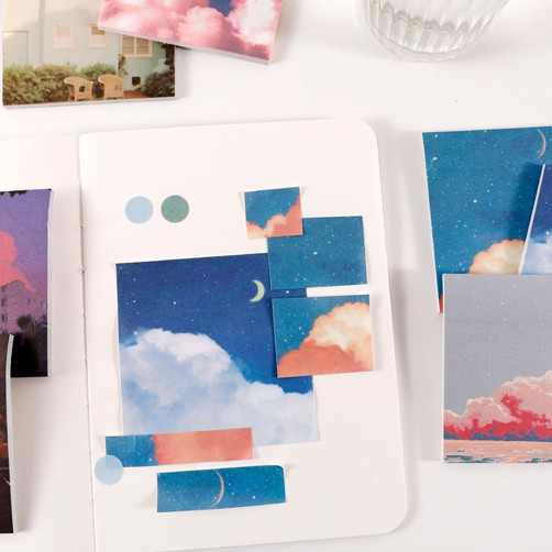 Stick Note, Memo Pad Set 3 Xấp Chủ Đề Romantic Paintings Aesthetic Kiểu Hàn | NT005