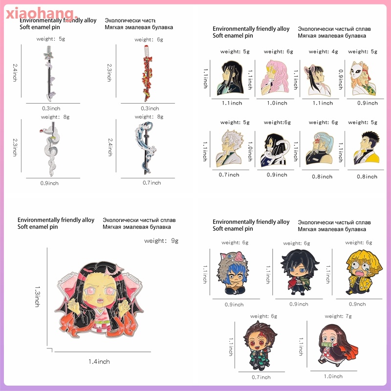 Ghim Cài Áo Hình Thanh Gươm Diệt Quỷ Dễ Thương