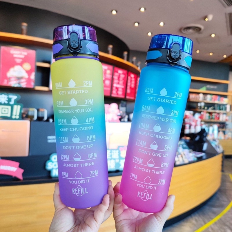 BÌNH NƯỚC CHIA VẠCH 1000ML KÈM STICKER