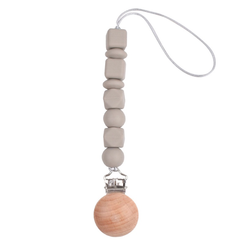 Chuỗi Kẹp Núm Vú Giả Bằng Silicone DIY Cho Bé Uống Sữa