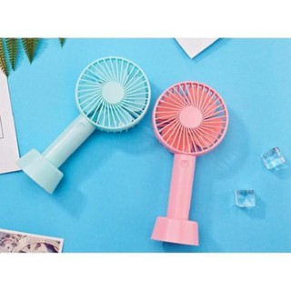 QUẠT MINI CẦM TAY TÍCH ĐIỆN 3 TỐC ĐỘ + PIN + CÁP SẠC + ĐẾ QUẠT...