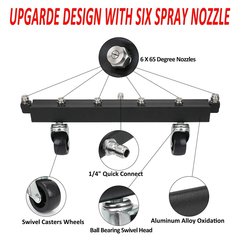 Bộ Dụng Cụ Vệ Sinh Gầm Xe Hơi Áp Suất Cao 4000 PSI Kèm 6 Vòi Tiện Lợi