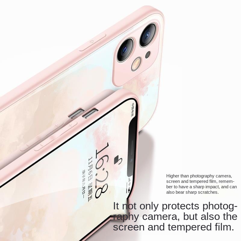 Ốp Điện Thoại Mặt Kính Siêu Mỏng Chống Rơi Màu Sắc Tương Phản Dành Cho Iphone 11pro / Xsmax / Xr / 6 / 7 / 8splus | BigBuy360 - bigbuy360.vn