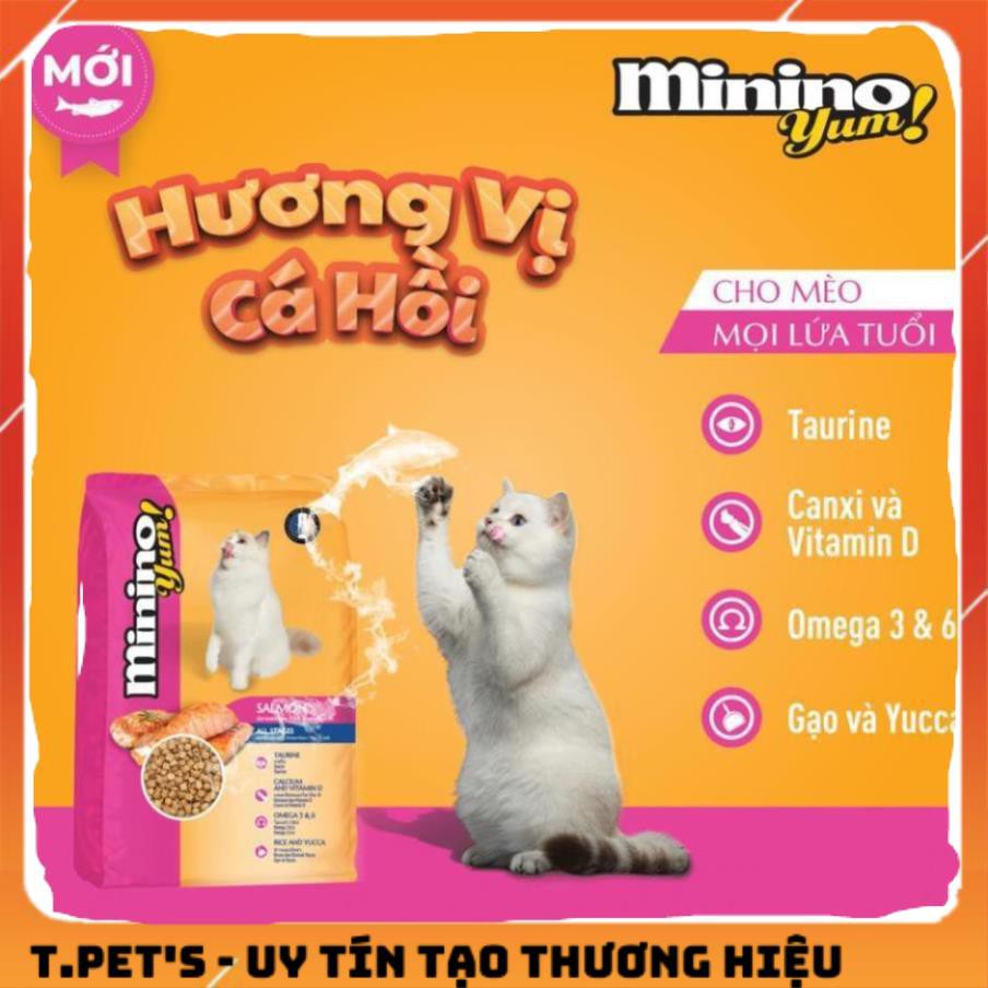  Thức ăn cho mèo Minino Yum Salmon 350gr/gói - TPet's Shop