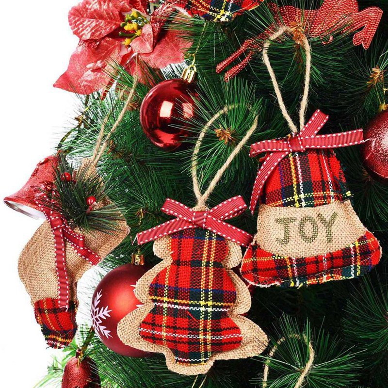 Christmas Burlap Tree Decorations,Christmas Stocking Tree Ball & Forester Knitted Wool Curtain Hold Door Curtain Button