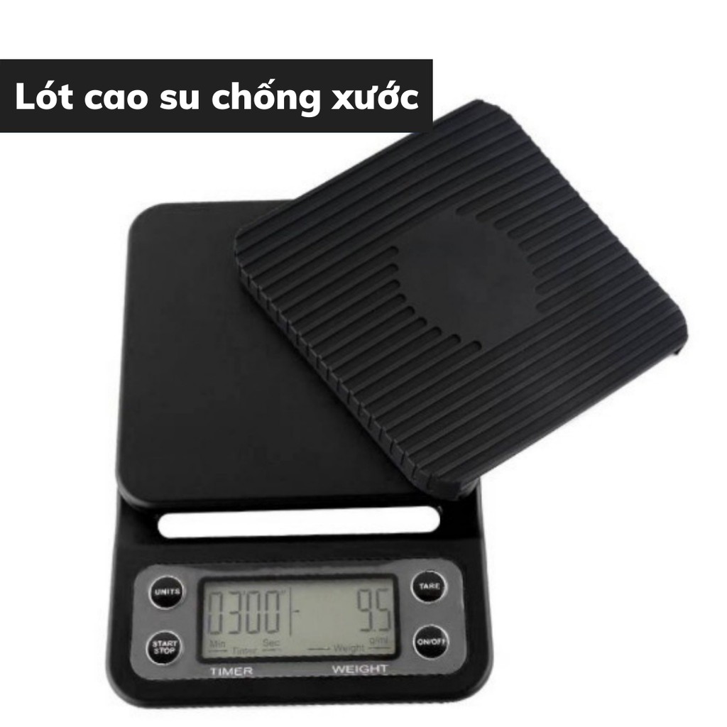 Cân tiểu ly điện tử pha chế tiểu li mini pha cà phê nguyên chất Espresso định lượng 0.1g - 5kg độ chính xác cao nhà bếp