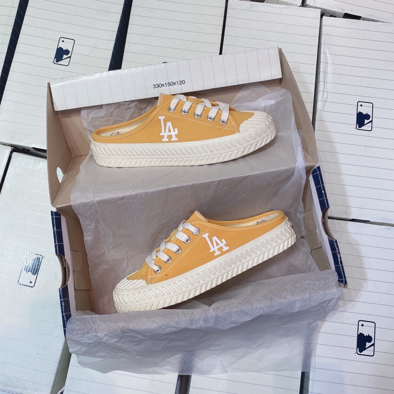Giày thể thao Sneaker MLB Mule Đạp gót Playball Origin màu Vàng