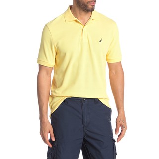 FO76 SHOP KHO HÀNG HIỆU XUẤT KHẨU - NAUTICA - Áo Thun Polo Nam Slim Fit Vải Cotton Mềm Màu Vàng - K7342O