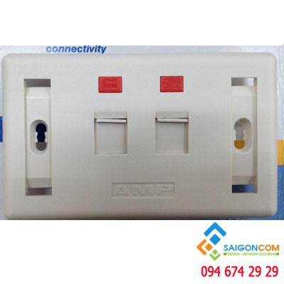 Mặt nạ mạng Wall Plate AMP 2 Port