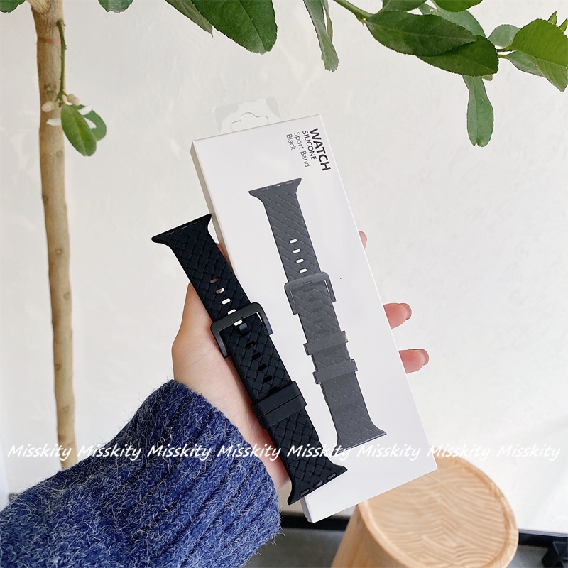 Dây Silicone Thay Thế Cho ĐồNg Hồ Apple Watch Series 7 6 5 4 3 2 1 SE 41mm 45mm 44 Mm 40mm
