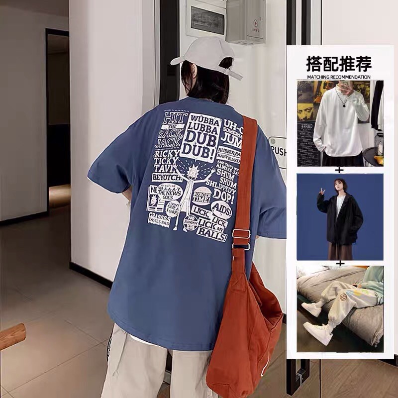 [AP3334] áo thun thay lỡ unisex DUB nam nữ Oversize dáng xuông phom rộng chất liệu cotton hàng quảng châu