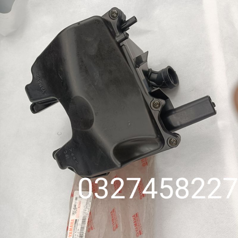 Nguyên hộp pô e, bao tử lọc gió xe Sirius Fi zin Yamaha