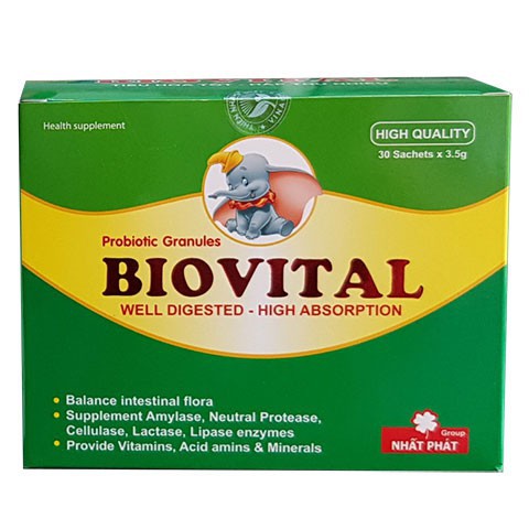 Cốm vi sinh Biovital - bổ sung vi khuẩn có lợi, giúp cân bằng hệ vi sinh đường ruột, giảm rối loạn tiêu hóa